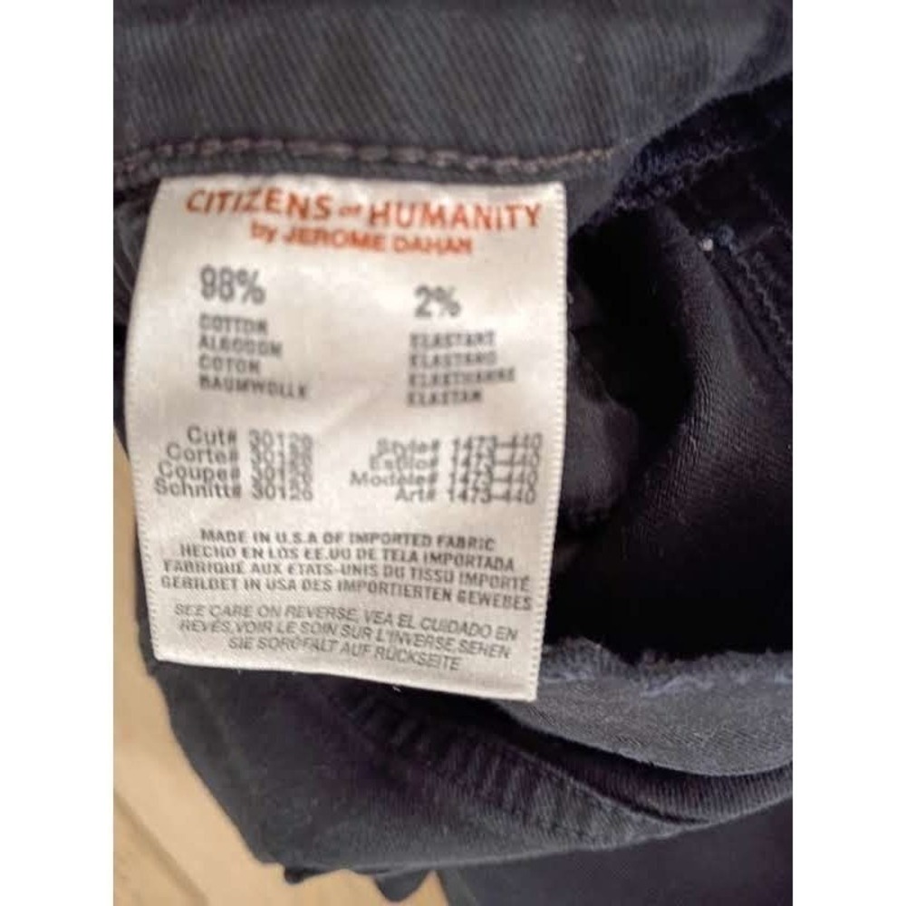 Citizens of Humanity Slim Straight Black Jeans Mens 29x29 Made in USA - Picture 6 of 12